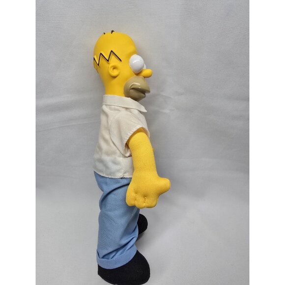 Vintage 1990 Homer Simpson 10” Plush Doll Toy Burger King Collectible Vinyl Head - Picture 2 of 14